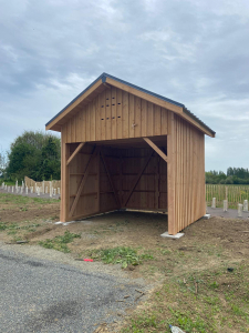 nichoir en bois vue de derrière